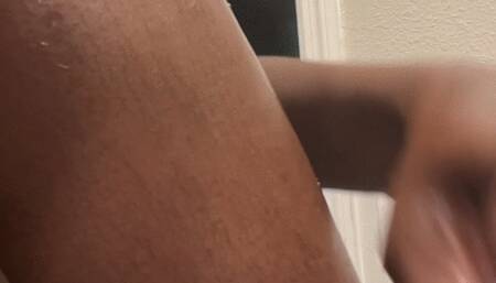 Shaving my hairy legs