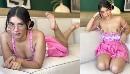 18 yo Teen School Girl Fucks and Swallows CUM