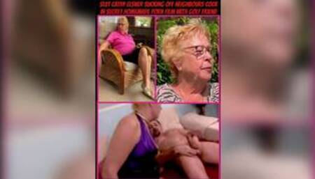 Filthy Slut Granny Cathy Becomes a Porn Star Filmed Sucking off Golfing Friends Cock