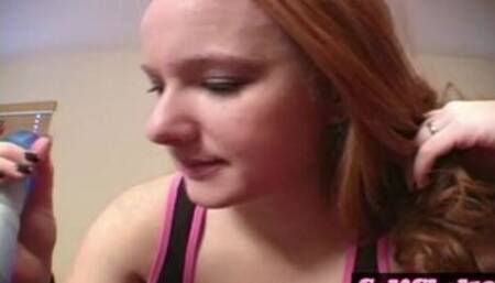 Meagan Toy Blowjob closeup