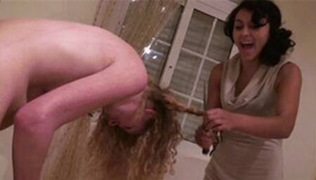 Burning the bitches hair and cutting it, Barbie whore - Nasty Natascha & The Cheating Slut - Quicktime