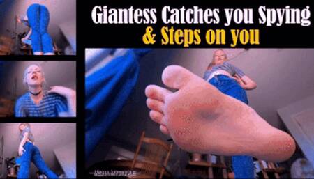 Giantess Catches you Spying and Steps on you - wmv