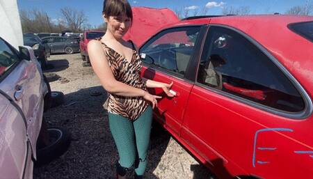 Cranking and pumping: junk red car