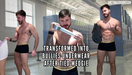 TRANSFORMED INTO BULLIES UNDERWEAR AFTER TIED WEDGIE