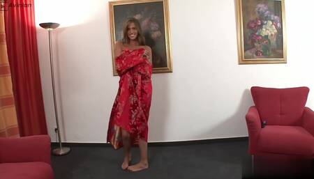 Stunning Brunette Silvie Deluxe Sexy Strip Tease