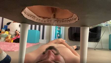 feminist pees and farts on slave's face