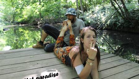 I tickle, smell, kiss and lick the bare feet of a young French woman of Dutch origin (Annika & Bob45)