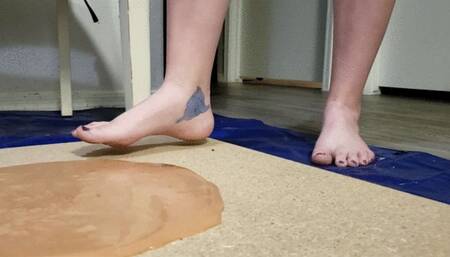 Ling Stuck Barefoot in Silly Putty Glue Trap