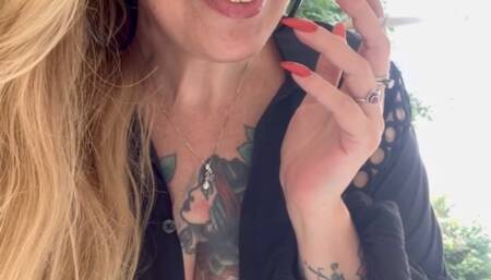 Chesterfield 100s - Smoking in prohibited area - Crush - Deep Inhales - Mouth Inhales - Mouth exhales - Long Hair - Long red nails