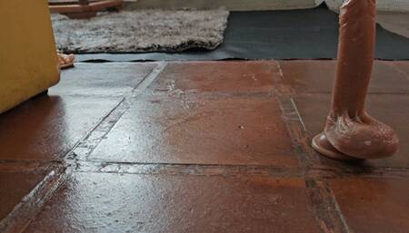 Katherine goddess of the dildo footjob in flip flops