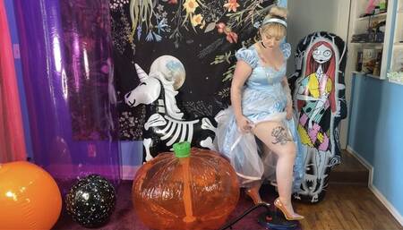 Cinderella Foot Pump Inflates Inflatable Pumpkin