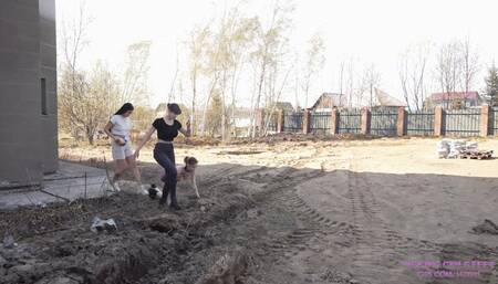 NICOLE and SARAH - Regular walk with a devoted bitch (4K)