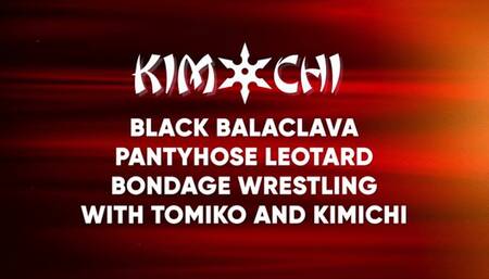 Black Balaclava Pantyhose Leotard Bondage Wrestling with Tomiko and Kimichi
