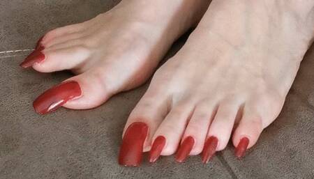 Very long toenails