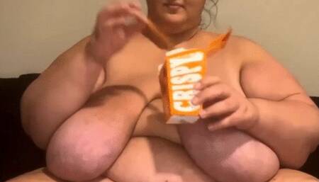 Eating 50+ Chicken Fries and Cum Show With a Whopper