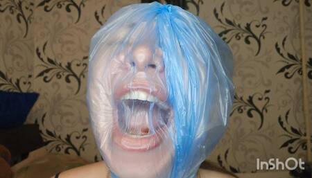 Choking your face with a bag!!