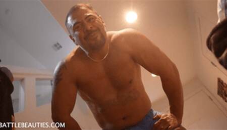 Competetion with a muscle stud makes you shrink in size