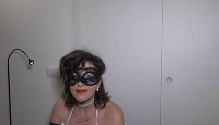 French maid cleaning and masturbating handcuffed