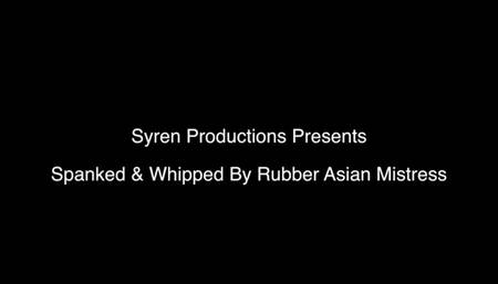 Spanked & Whipped By Asian Rubber Mistress (720p)