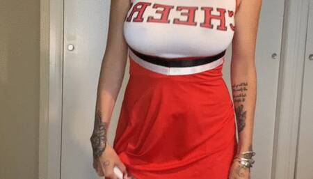 Bound and gagged cheerleader