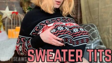 BBW Teen Holiday Sweater Tits