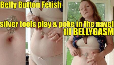 Belly Button: Silver Tools Play, Poke in the Navel til BELLYGASM (4k)