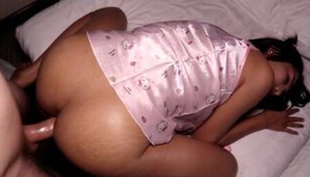 Cute Asian shemale blowjob and anal