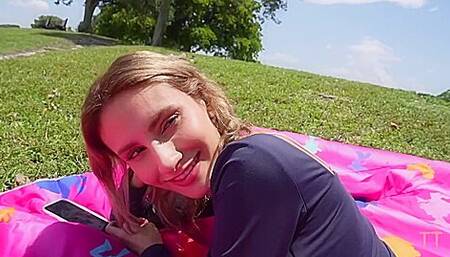 Stranger Gets Blowjob At Public Park - Then Does First Time Anal - April Love - Tt S1e23 P1