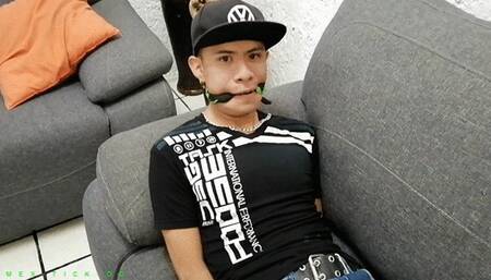 18-Year-Old Twink Blindfolded & Gagged Full Body Tickling