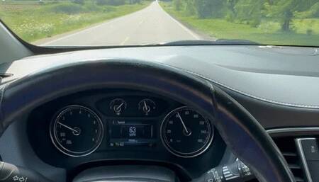 Trixie Love driving hard and playing with the pedals in nylon feet