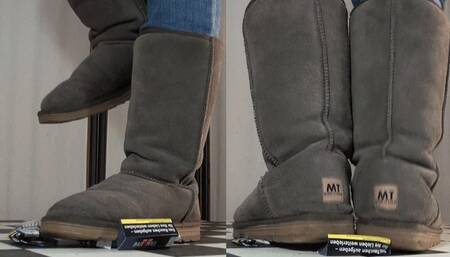 Squeezed out under the wide soles of her winterboots - Cam 2