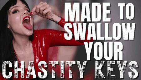 Made to Swallow Your Chastity Keys (WMV)