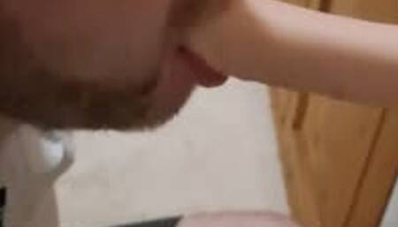 Made to suck a dildo in adult school uniform