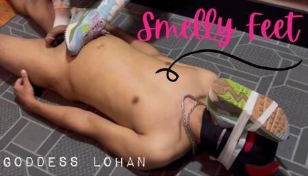 Extremely smelling feet humiliation