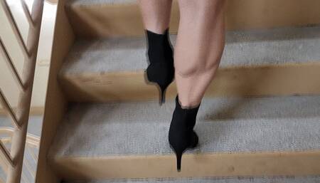 Las Vegas Stairs and Boots Chiseled Calf Muscles