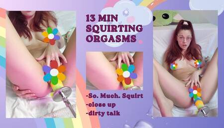 13 minutes of pure please and shaking legs from orgasms