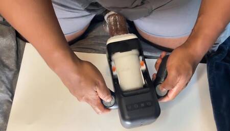 Autostroker Milks Cumshot From Black Man