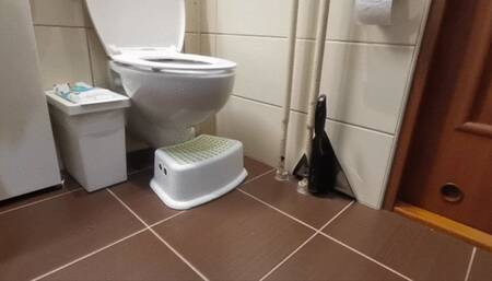 1Hour toilet compilaton (highheels - farts - hot masturbation on toilet - dancing)