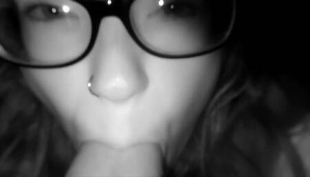 night vision blowjob from brace face