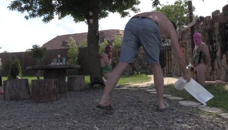 picnick outdoors 2 mistresses and 2 Slut boys in training side cam