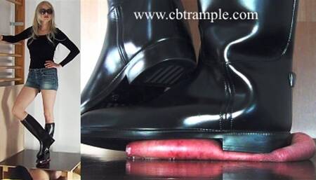Brutal Trampling by Alina in Riding Boots - Cock and Ballcrush until Cum (SD)