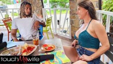 My Wife Flashes her Pussy to Stranger, Takes him Home to Cum on his Dick - Riley Jacobs