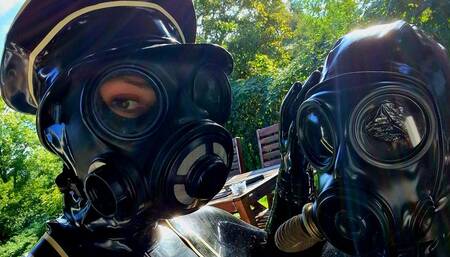 Outdoor Heavy Rubber Breathplay with my Rubber Gimp