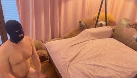 Lady Mononoke makes slave into hardcore strapon blowjob