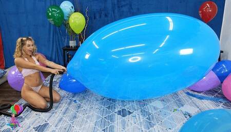 Madi Bath Machine Pops Multiple Balloons HD (1920x1080) B2P Blow to Pop