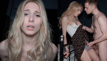 This tender blonde's pussy is full of cum