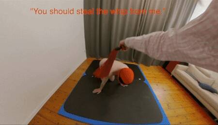 blindfolded, fighting, whipping, boot worship - 1033 Nasty Nastyas first time playfighting POV