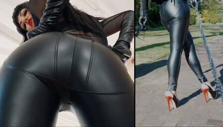 Leashed Leather Humper