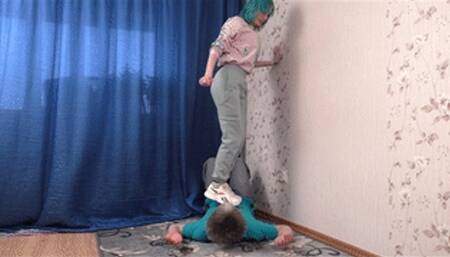 Immovable man is dominated by active teen girlfriend, vf2494x 1080p