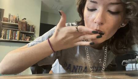 Maeves tiny snack time